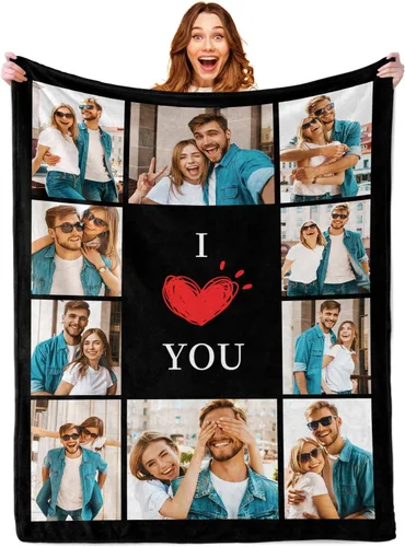 Miniatura 14 de Manta personalizada Cara Nonna con foto, manta con imagen personalizada para Navidad, San Valentín, aniversario, regalos de cumpleaños, regalos
