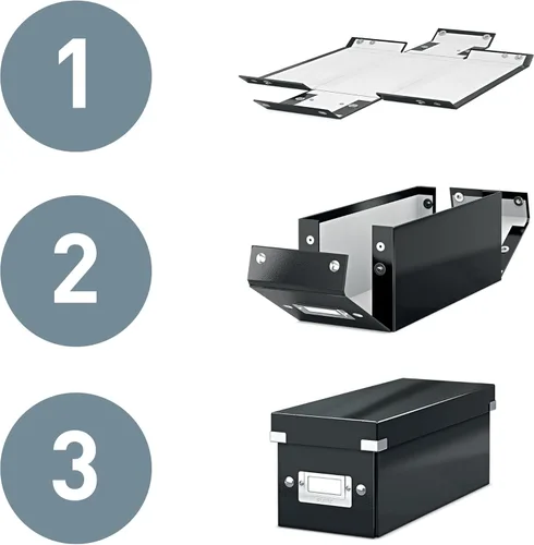 Miniatura 3 de Leitz Caja de almacenamiento A5, rango de clic y tienda 60430001 - Caja de almacenamiento pequeña, blanca A5 Azul (Ice Blue)
