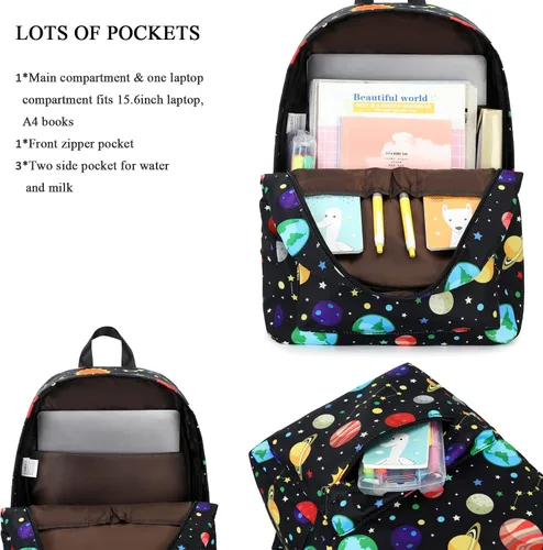 Miniatura 3 de OctSky Mochila de camuflaje para niños con lonchera para lápices para escuela primaria, secundaria, mochila de viaje