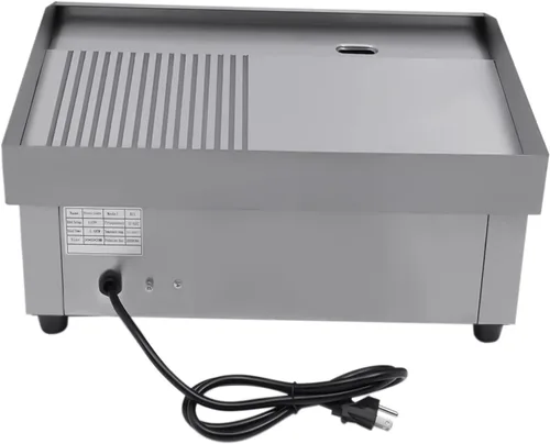 Miniatura 8 de Parrilla eléctrica comercial con parte superior plana, encimera de barbacoa de placa caliente, control de temperatura ajustable con 122~572℉(1600W
