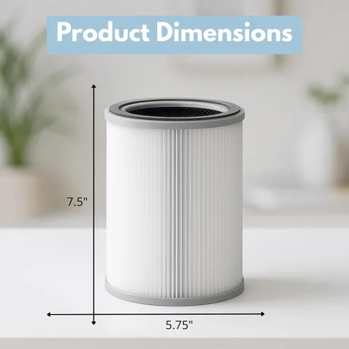Miniatura 2 de Nispira 3 en 1 True HEPA con filtros de repuesto de carbón activado, compatible con TOPPIN TPAP001 Purificador de aire Comfy Air C2, 2 paquetes