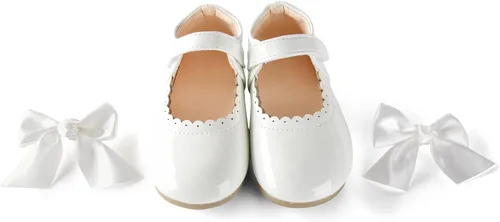 Miniatura 2 de Zapatos planos con lazo de cinta para niñas y bebés, vestido de princesa Mary Jane