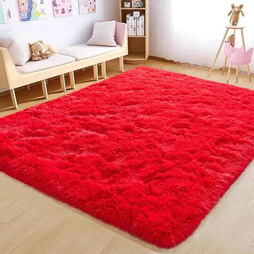 Miniatura 125 de Awaytail Alfombra Esponjosa Lavable 2x3 Pies, Pura Negra Alfombra para Silla de Escritorio Antideslizante, Alfombra Supersuave para Niños