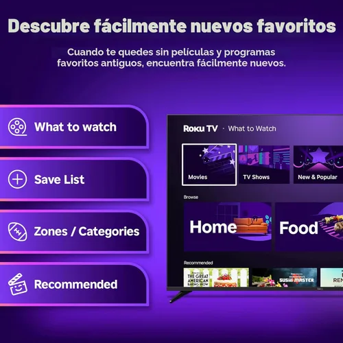 Miniatura 7 de Roku Smart TV 2025 – Serie Pro de 55 pulgadas, TV Mini-LED – RokuTV con Control Remoto por Voz Retroiluminado Pro – Televisión 4K QLED de Pantalla