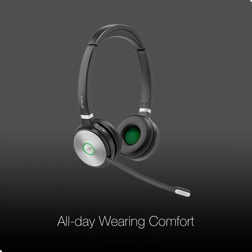 Miniatura 2 de Yealink WH62 UC Headset, se conecta al escritorio, PC/Mac, Softphones - Funciona con equipos, Zoom, RingCentral, 8x8, Vonage, con microfibra Global