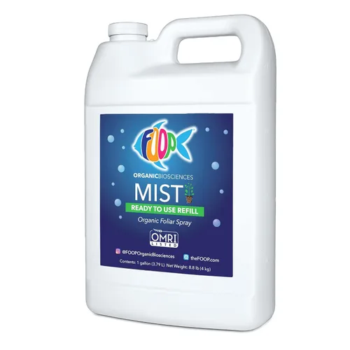 FOOP Mist (recarga) – Spray foliar orgánico hecho de estiércol de pescado (con aroma a menta fresca), corrige y previene las deficiencias de