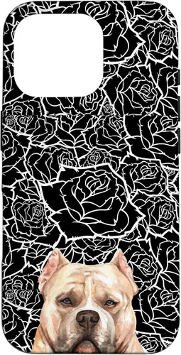 Miniatura 20 de American Bulldog Bully Dog Rose Flower Black White Pattern Case for iPhone 17
