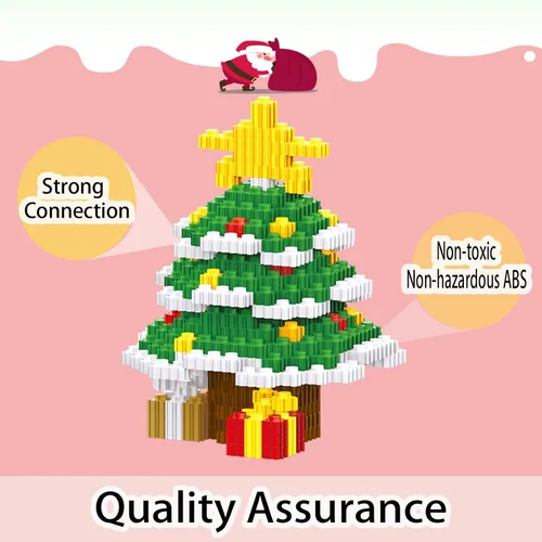 Miniatura 6 de Bloques de Construcción de Árbol de Navidad Compatible con Lego Navidad Micro Bloques Apilables Nuevos Juguetes Caja de Regalo de Vacaciones