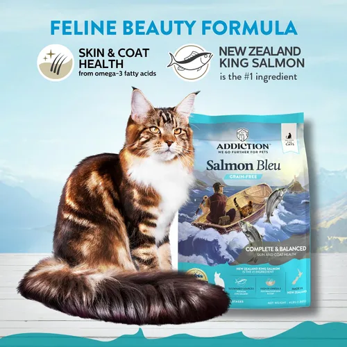 Miniatura 3 de Addiction Salmon Bleu - Alimento seco para gatos - Dieta completa y equilibrada - Fórmula para gatos para la salud de la piel y el pelaje - Cuenta