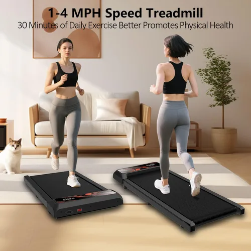 Miniatura 4 de Under Desk Treadmill, Walking Treadmill Pad, 2.5 HP 265 Lbs Low Noise Walking Pad Incline LED Display with Remote Control Walking Jogging Running