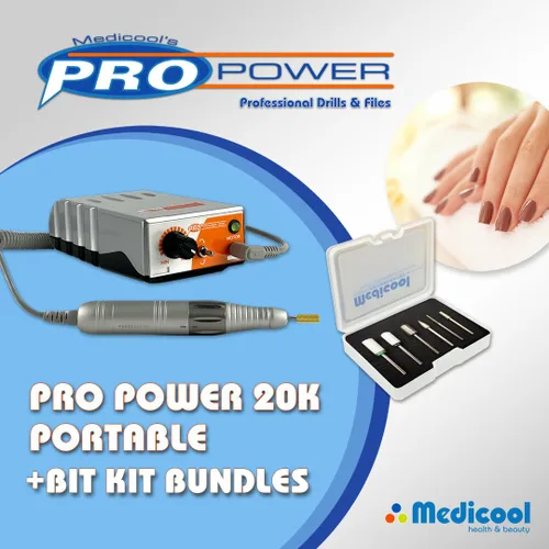 Miniatura 6 de Medicool Pro Power 20K - Taladro de uñas eléctrico portátil de 20 K, máquina profesional de 20,000 RPM para manicura y pedicura con kit de brocas, 1