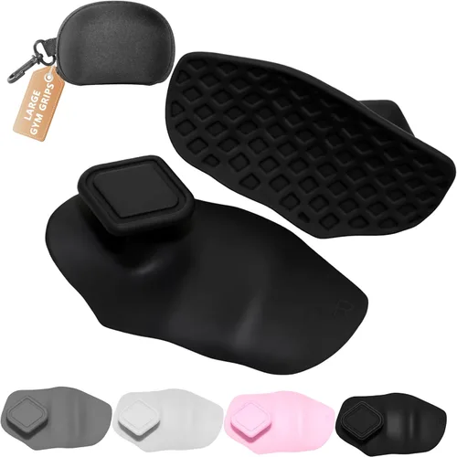Miniatura 24 de Agarres de silicona para levantamiento de pesas, guantes de entrenamiento alternativos para hombres, agarre antideslizante para entrenamiento