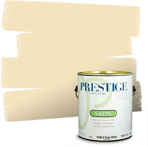 Miniatura 154 de PRESTIGE Paints Exterior Paint and Primer In One, 1-Gallon, Satin, Comparable Match of Benjamin Moore* Royal Linen* 931BM-PCM