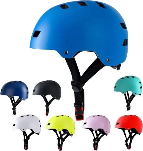 Miniatura 14 de Casco de bicicleta en 3 tallas para adolescentes, niños, jóvenes, adultos, Bavilk Casco de monopatín ajustable multideporte para bicicleta, Negro
