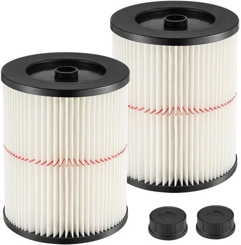 9-17816 - Filtro de cartucho de vacío de rayas rojas de repuesto compatible con Craftsman Wet/Dry 5/6/8/12/16/32 galones y más grandes (paquete de 2)