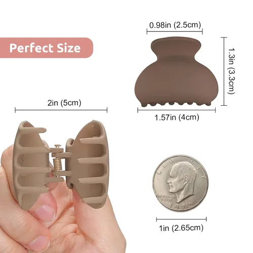 Miniatura 6 de Lolalet - Paquete de 12 pinzas pequeñas para el cabello para mujer, cabello fino y corto, 1.5 pulgadas, lindos clips de mandíbula de tamaño mediano