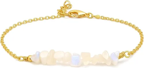 Miniatura 13 de Gempires Natural Chips Bar Bracelet, Energy Healing Crystals, Birthday, Gift for Her, Gemstone Jewelry 8 inch