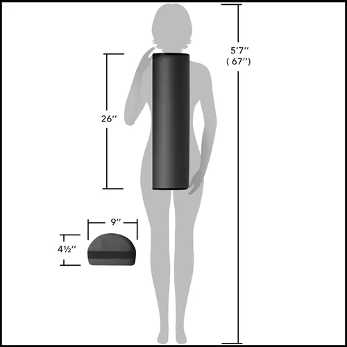 Miniatura 6 de Saloniture Almohadilla de almohada jumbo para mesa de masaje media redonda, para debajo de la rodilla, 26 x 9 x 4.5 pulgadas, color negro