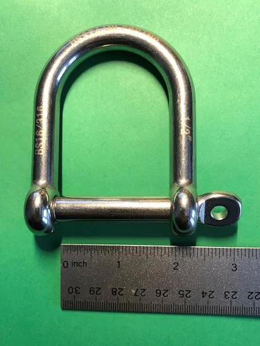Miniatura 2 de Grillete ancho D de acero inoxidable 316
