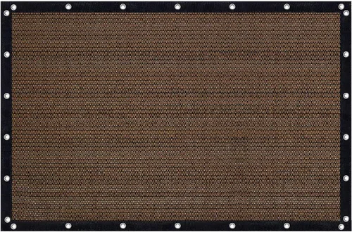 VICLLAX Tela de Sombra Paño de Sombra Solar Pantalla de Privacidad con Ojales para Patio Jardín Pérgola Cubierta Toldo 8x10 Pies, Moca