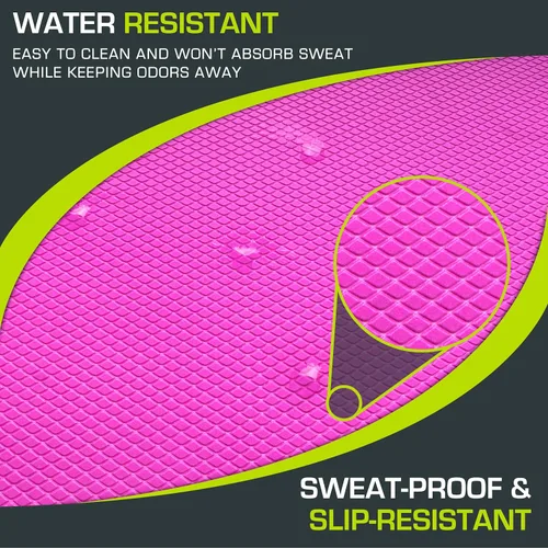 Miniatura 4 de ProsourceFit Almohadilla de equilibrio de ejercicio, alfombrilla de espuma acolchada antideslizante y rodillera para entrenamiento de fitness y Rosa
