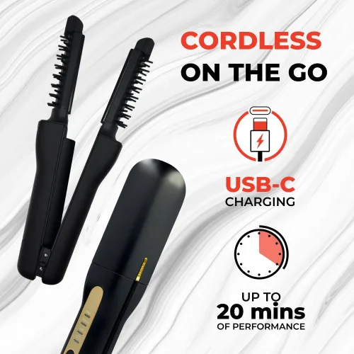 Miniatura 5 de YA-MAN SPA Styler® Volumen Inalámbrico + Suave - Estilo Inalámbrico, Reimaginado. Cepillo caliente híbrido + plancha plana