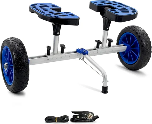 Miniatura 8 de Carrito de kayak, carrito de kayak de alta resistencia, ruedas de carretilla de canoa para paddleboard, kayaks, transporte SUP
