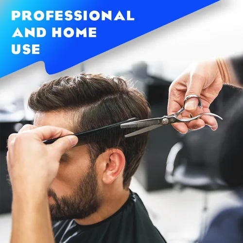 Miniatura 6 de Sirabe Tijeras profesionales para adelgazar el cabello, cuchillas extremadamente afiladas de 6.5 pulgadas para adelgazar el cabello con estuche