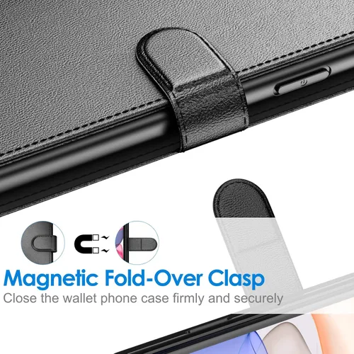 Miniatura 5 de JETech Funda tipo cartera para iPhone 11 de 6.1 pulgadas, a prueba de golpes, de piel sintética, magnética, con tarjetero y función de soporte, Negro