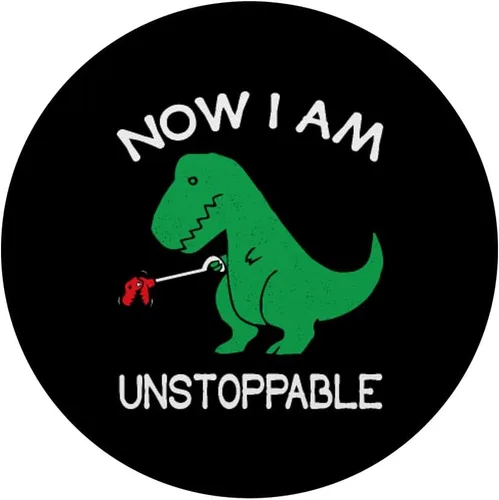 Miniatura 3 de Now I Am Unstoppable Funny T-Rex PopSockets intercambiables PopGrip