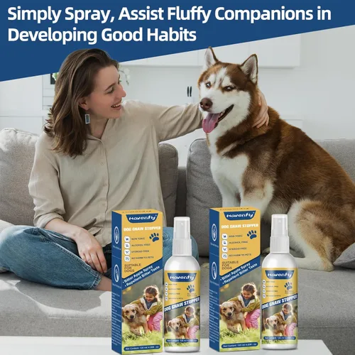 Miniatura 6 de Spray sin masticar para perros (paquete de 2) – Sabor amargo de manzana, detiene la masticación de muebles y zapatos, evita lamer heridas, sin