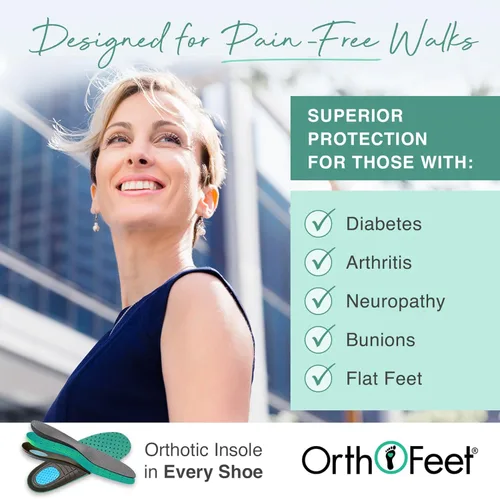 Miniatura 4 de Orthofeet - Alivio del dolor de pies y talón, ancho extendido, mejor fascitis plantar, ortopédica, diabética para mujer, Chelsea