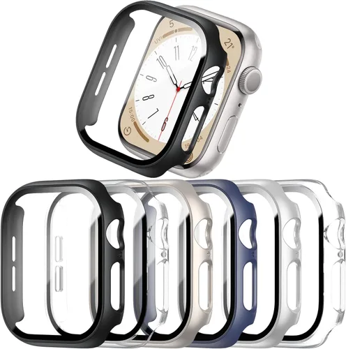 Miniatura 18 de COMMUTER [Paquete de 16] para Apple Watch Series 3/2/1 Protector de pantalla de 1.496 pulgadas, carcasa rígida de policarbonato ultrafino