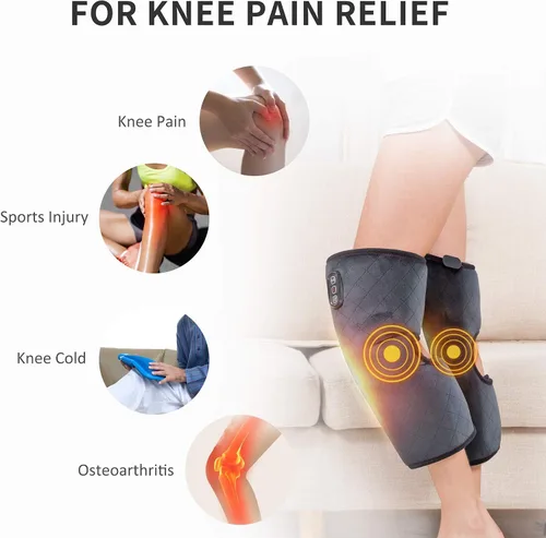 Miniatura 9 de Comfier Paquete de masajeador de espalda y rodilla Cojín de asiento de masaje de tejido profundo, almohadilla para silla de masaje para alivio