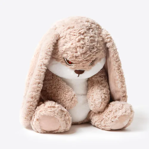 Miniatura 3 de ZEIO Grumpy Bunny - Peluche de conejo de peluche de 15.7 pulgadas con orejas flexibles, juguetes de peluche suaves para abrazar, perfecto para un