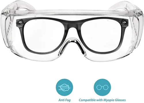 Miniatura 2 de Gafas de seguridad antivaho paquete de 3 – Gafas de protección envolvente para laboratorio, construcción, enfermeras Resistente a los arañazos