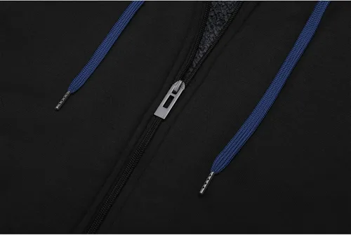 Miniatura 15 de GEEK LIGHTING Sudadera con capucha y cremallera para hombre, forro polar, chaqueta gruesa con capucha para invierno, cálida sudadera atlética