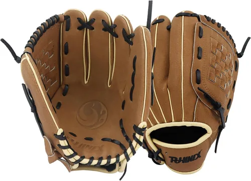 Miniatura 7 de PHINIX Guantes de béisbol juveniles de piel de cerdo múltiples estilos de 11 a 12 pulgadas Azul real