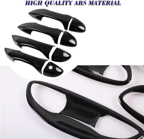 Miniatura 3 de 8 piezas de plástico ABS para exterior de la manija de la puerta, marco de la puerta, accesorios de decoración para Toyota Corolla 2014-2019,