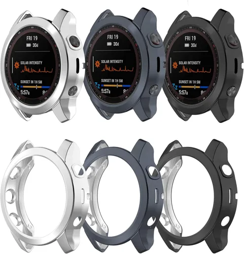 Miniatura 7 de Funda compatible con Garmin Fenix 7S, protector de pantalla, cubierta protectora de TPU suave, marco protector para Garmin Fenix 7S/7S Solar/7S 3