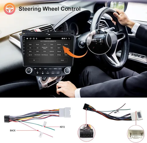 Miniatura 4 de Estéreo 4Core+64G para Honda Accord 2003-2007 con Carplay Android Auto Mirror Link-10.1 pulgadas Pantalla táctil Radio de coche, GPS Bluetooth WiFi