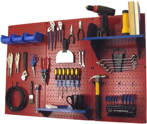 Miniatura 32 de Organizador de herramienta control de pared 30-wrk-400wb estándar panel perforado mesa de trabajo de metal, 30-WRK-400 BB Negro