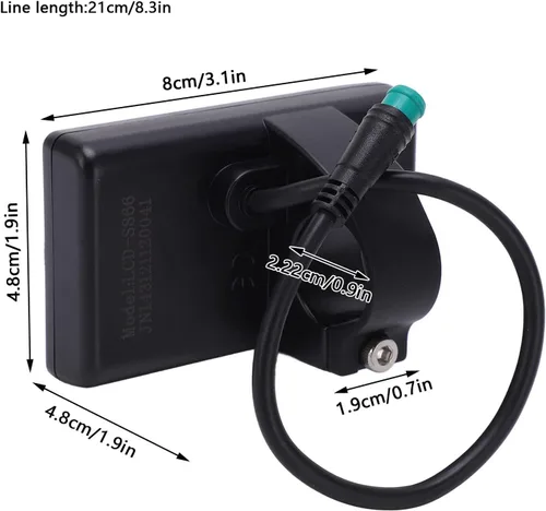 Miniatura 6 de Computadora de bicicleta, velocímetro de bicicleta S866, medidor de pantalla LCD, IP65, impermeable, odómetro de ciclismo, 24 V, 36 V, 48 V, panel