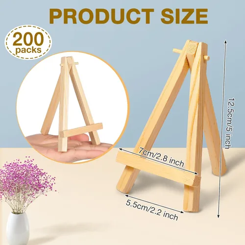 Miniatura 2 de Mimorou 100 soportes de caballete de madera pequeños, caballetes de lona de madera, para manualidades, trípode, pintura, soporte de mesa