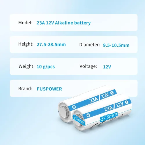 Miniatura 3 de Batería 23A A23 12 voltios batería l1028f MN21/23 pilas alcalinas para ventilador de techo remoto apertura de puerta de garaje timbre 5 piezas