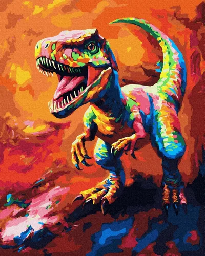 Miniatura 8 de Kit de pintura al óleo con números para manualidades para adultos, juegos de pintura por números para niños principiantes en lienzo, lobo colorido