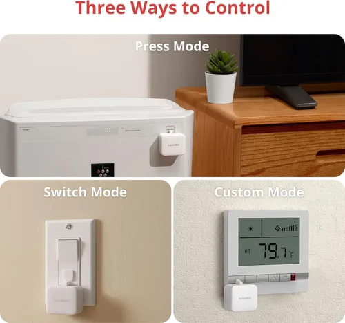 Miniatura 8 de Switchbot Empujador de botón de interruptor inteligente (Bluetooth): Fingerbot para interruptor basculante/botones unidireccionales, control