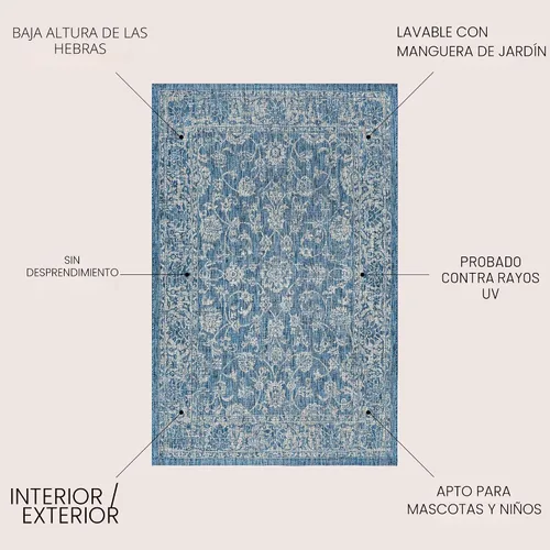 Miniatura 3 de JONATHAN Y Alfombra de pasillo floral tejida para interiores y exteriores 2X8, color crema/verde, tela bohemio texturizada para el patio trasero