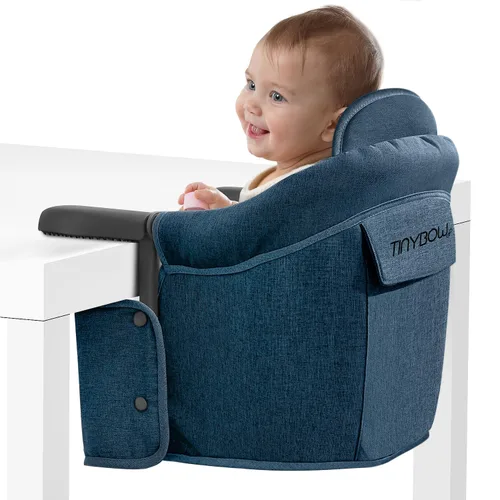 Silla alta de gancho para bebé, silla alta que se fija a la mesa - Silla alta con clip para mesa, silla alta portátil para viajes, silla alta para