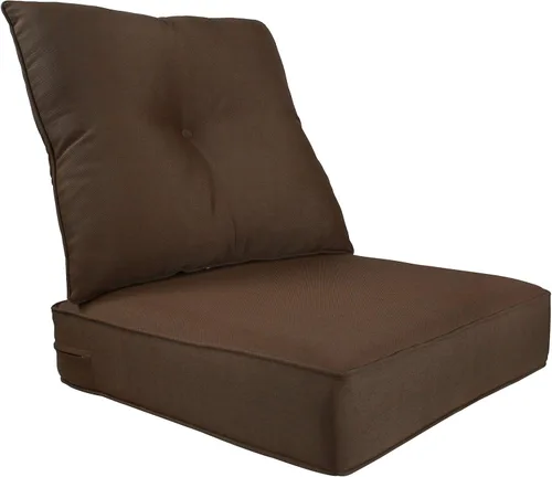 Miniatura 16 de Cojín para silla de asiento profundo para interiores y exteriores, resistente a la decoloración, cojines de asiento de espuma de repuesto de 24